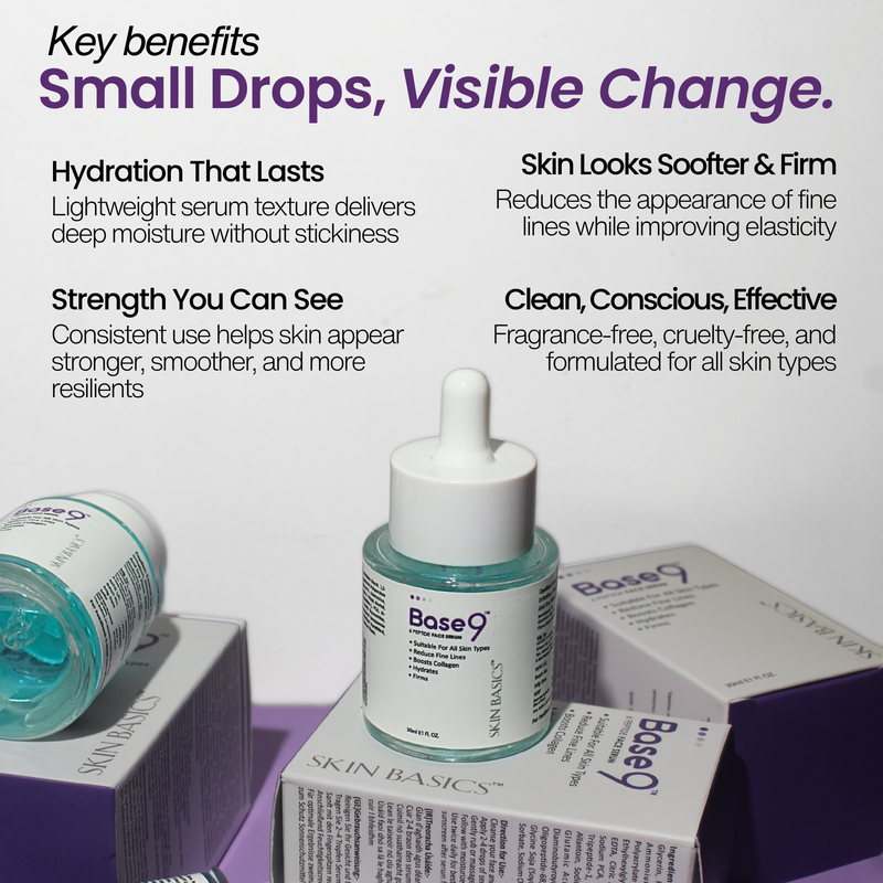 Base 9™ Face Serum-6 Peptides Anti Ageing Formula