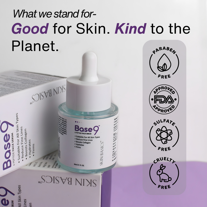 Base 9™ Face Serum-6 Peptides Anti Ageing Formula